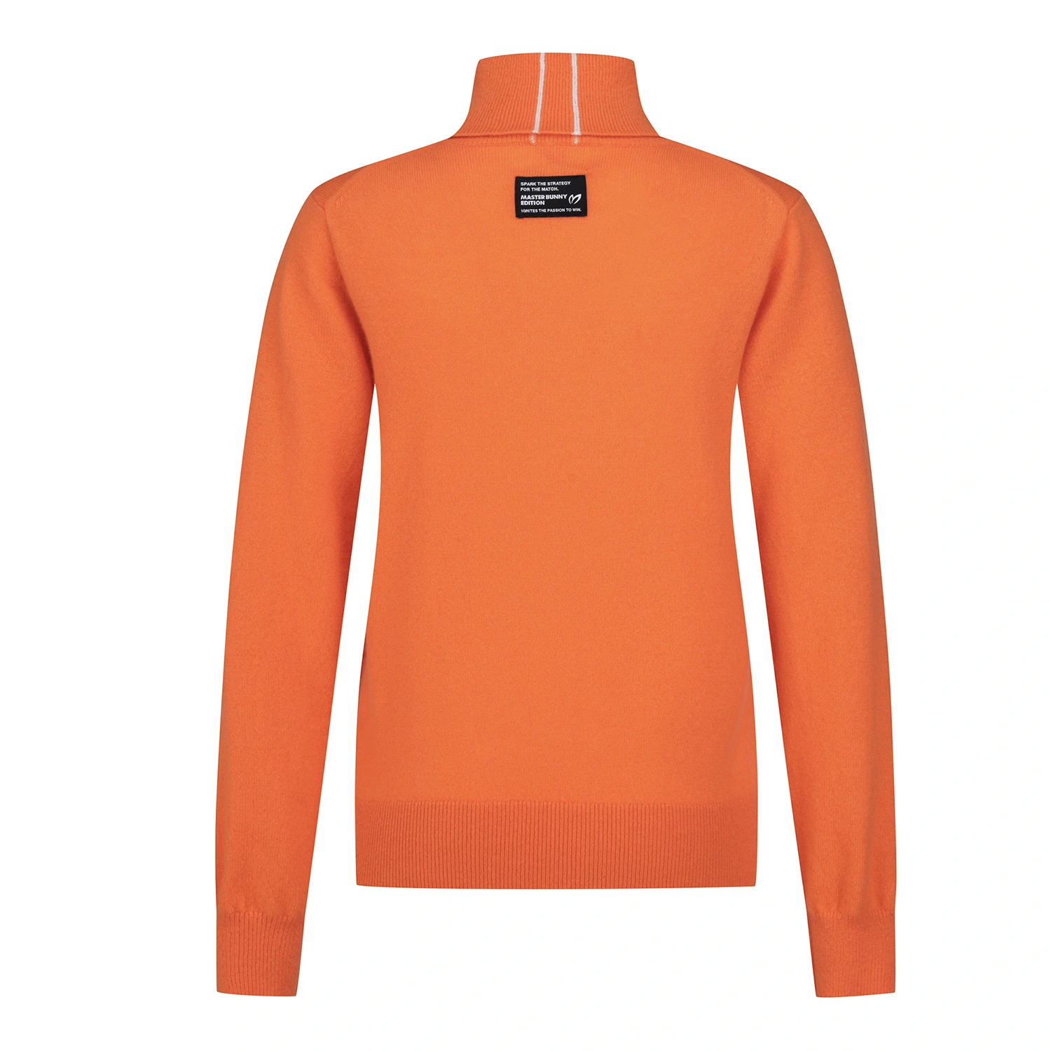 Áo knit golf nữ cổ cao màu cam — ảnh 2