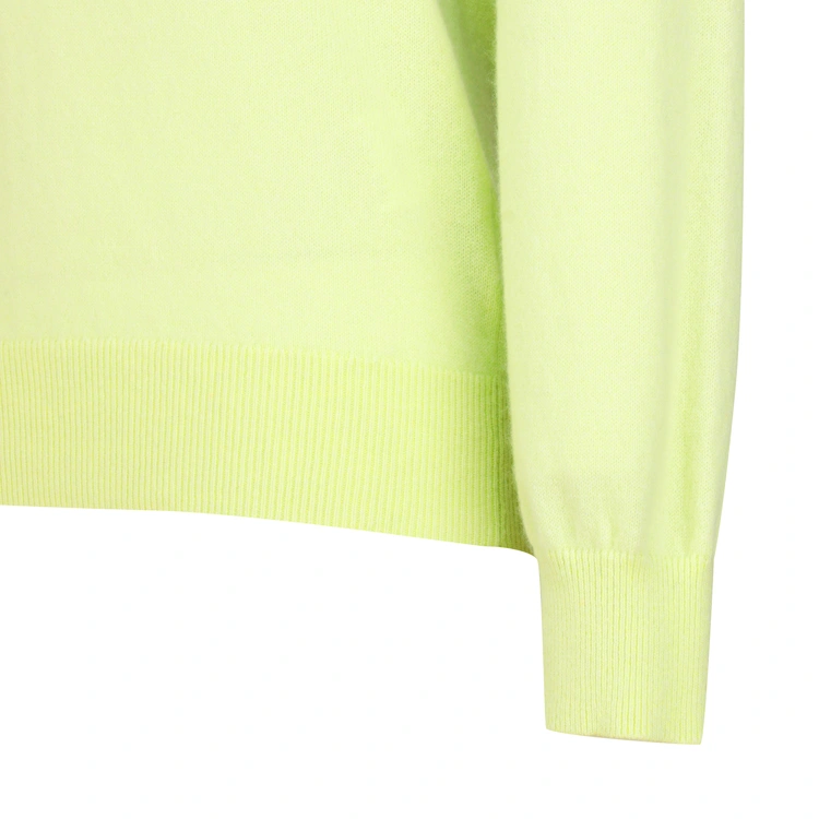 Áo knit golf nữ cổ cao màu vàng — ảnh 4