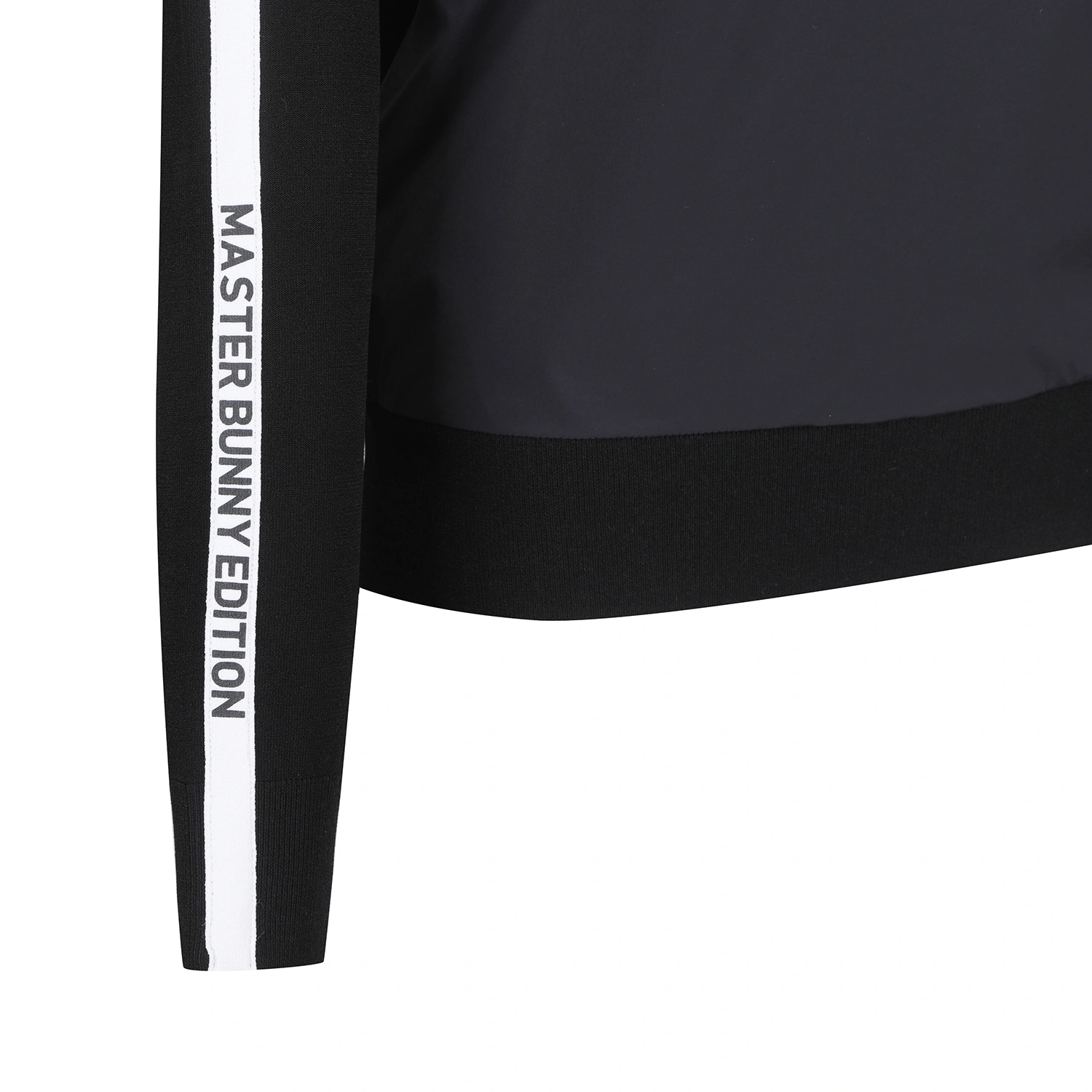 Áo knit golf nữ cổ lọ phối viền trắng màu đen — ảnh 4