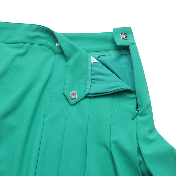 Váy golf nữ dáng ngắn xếp ly xanh lá — ảnh 6