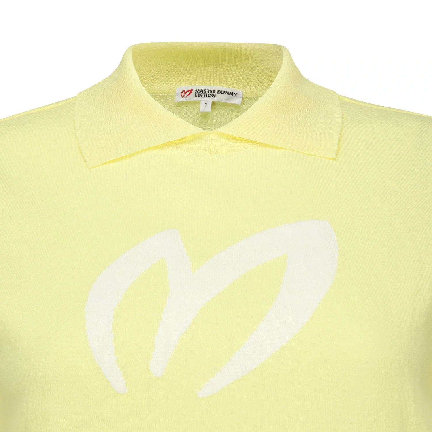 Áo knit golf nữ cổ bẻ tay ngắn màu vàng — ảnh 4