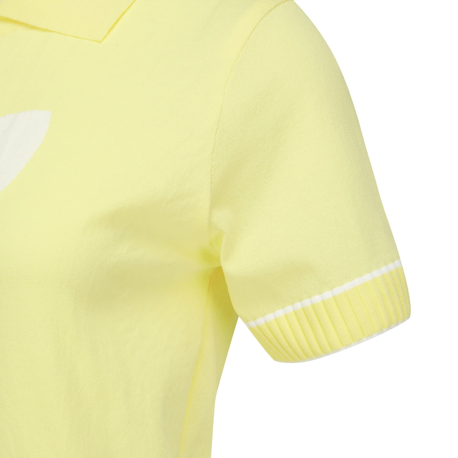 Áo knit golf nữ cổ bẻ tay ngắn màu vàng — ảnh 5