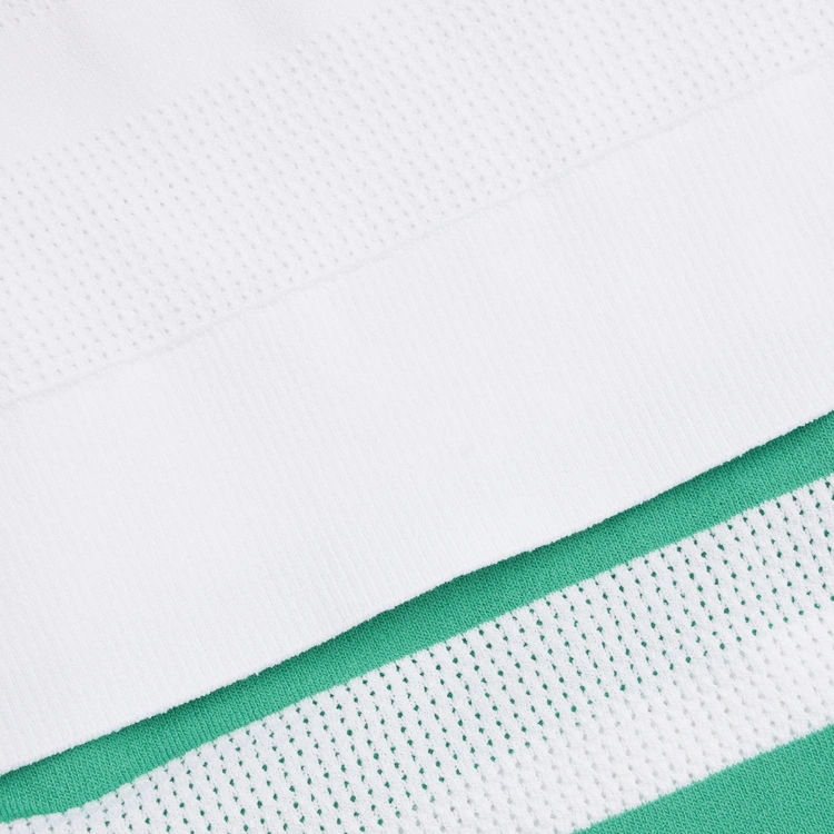 Áo knit golf nữ cổ V phối viền xanh lá trắng — ảnh 6