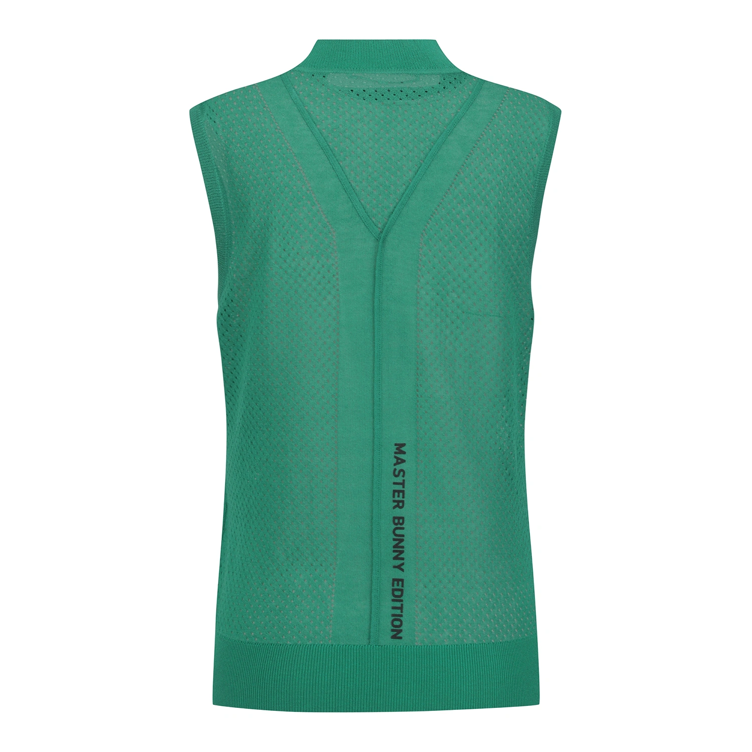 Áo vest golf nữ không tay cổ cao màu xanh lá — ảnh 2