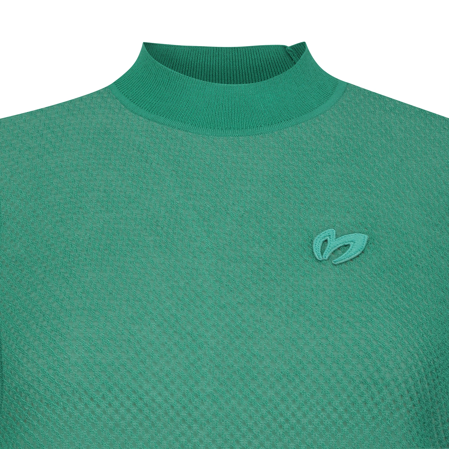 Áo vest golf nữ không tay cổ cao màu xanh lá — ảnh 3