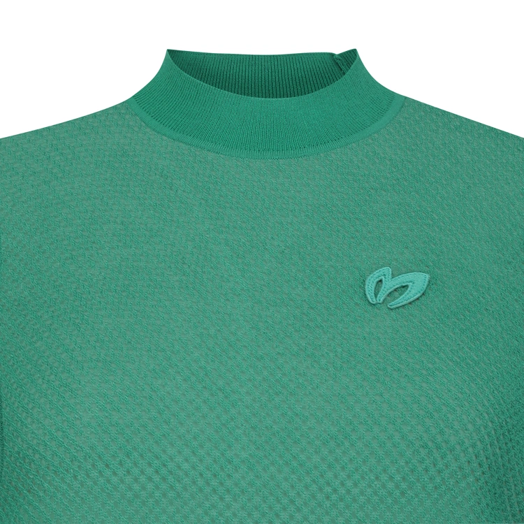Áo vest golf nữ không tay cổ cao màu xanh lá — ảnh 3