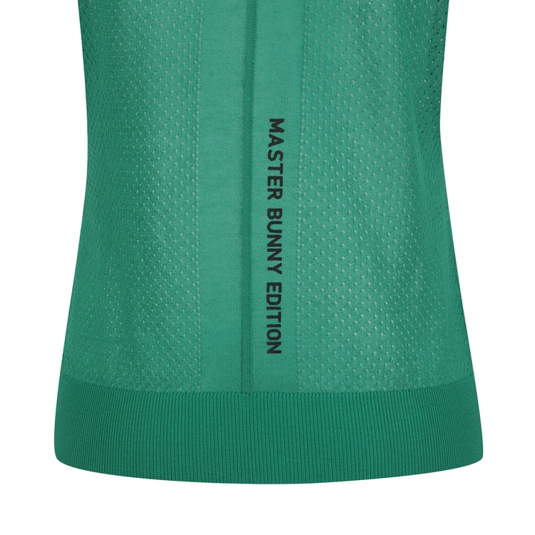 Áo vest golf nữ không tay cổ cao màu xanh lá — ảnh 5