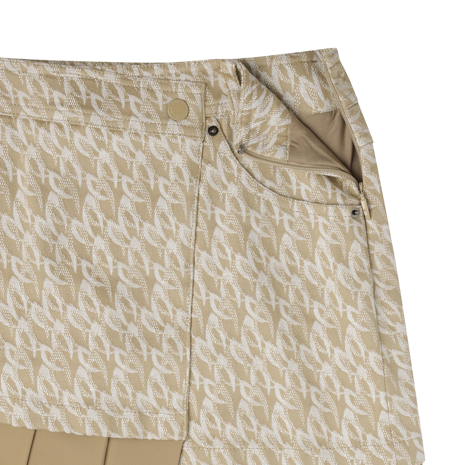 Váy golf nữ dáng xếp ly phối họa tiết be — ảnh 6