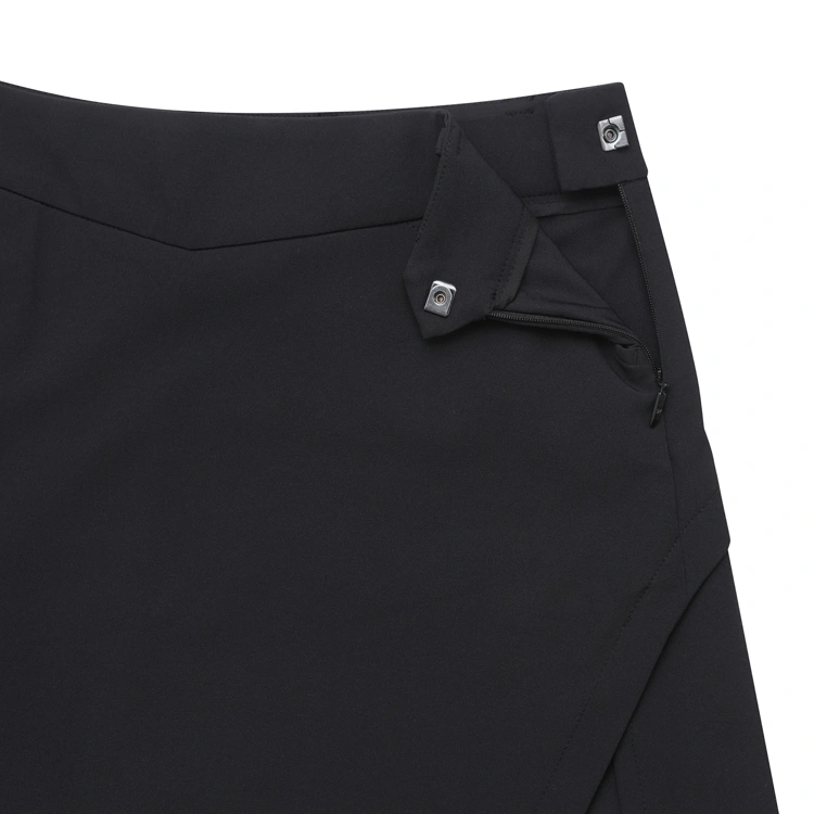 Váy golf nữ dáng chữ A màu đen phối viền logo bên hông — ảnh 5