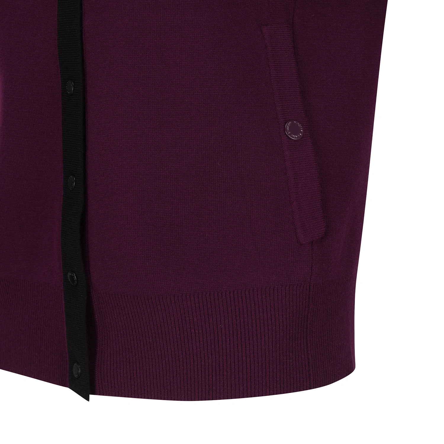 Áo knit golf nữ cổ V viền đen màu tím — ảnh 6