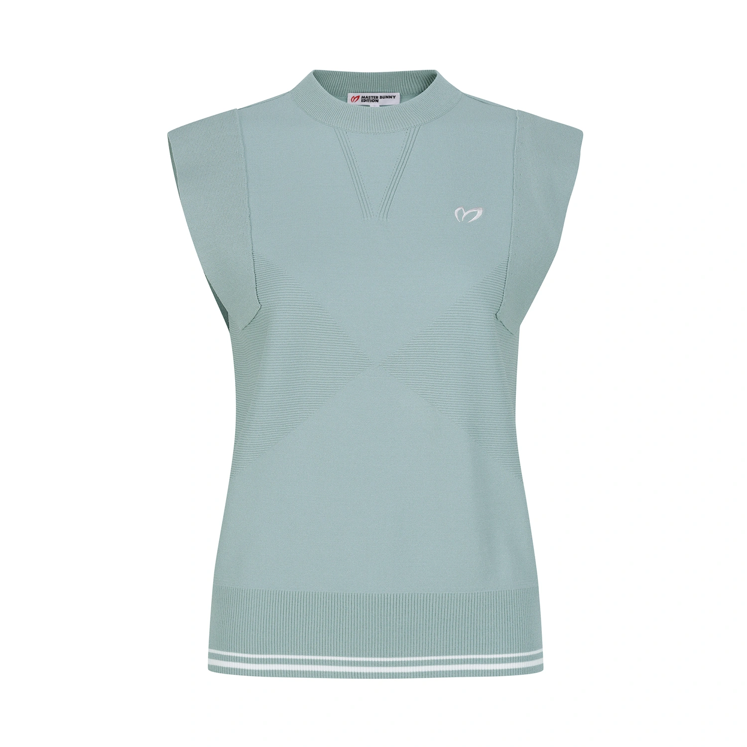 Áo vest golf nữ Master Bunny Edition dáng suông không tay màu xanh mint cổ tròn