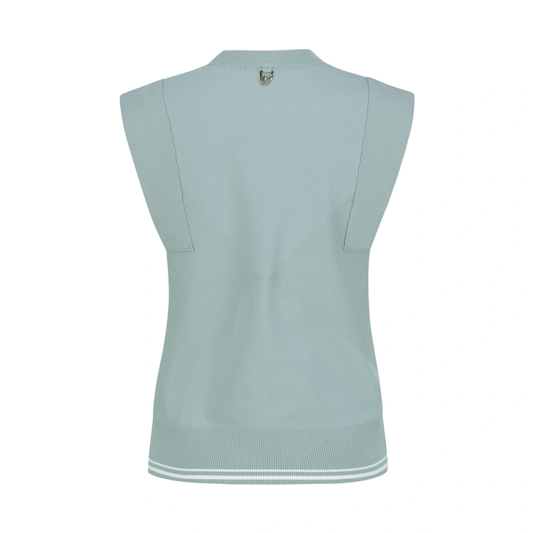 Áo vest golf nữ dáng suông cổ tròn xanh mint — ảnh 2