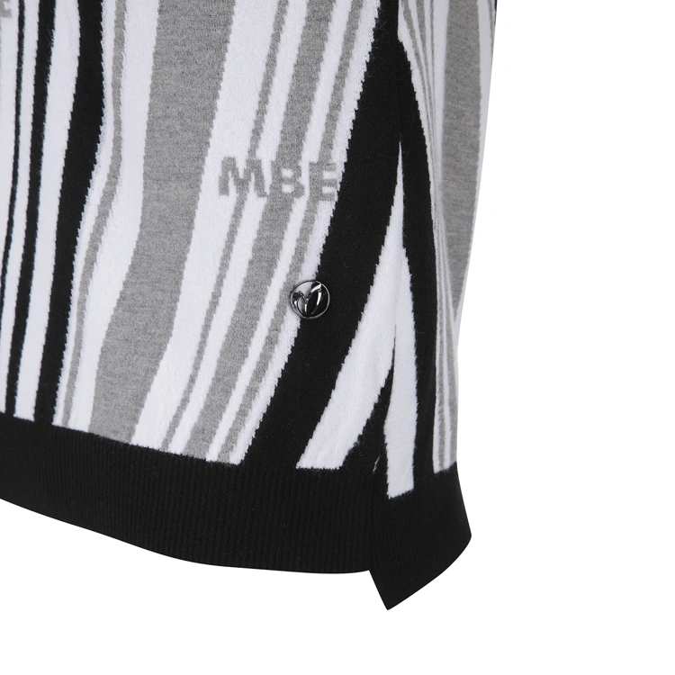 Áo vest golf nữ họa tiết sọc đen trắng Master Bunny Edition — ảnh 4