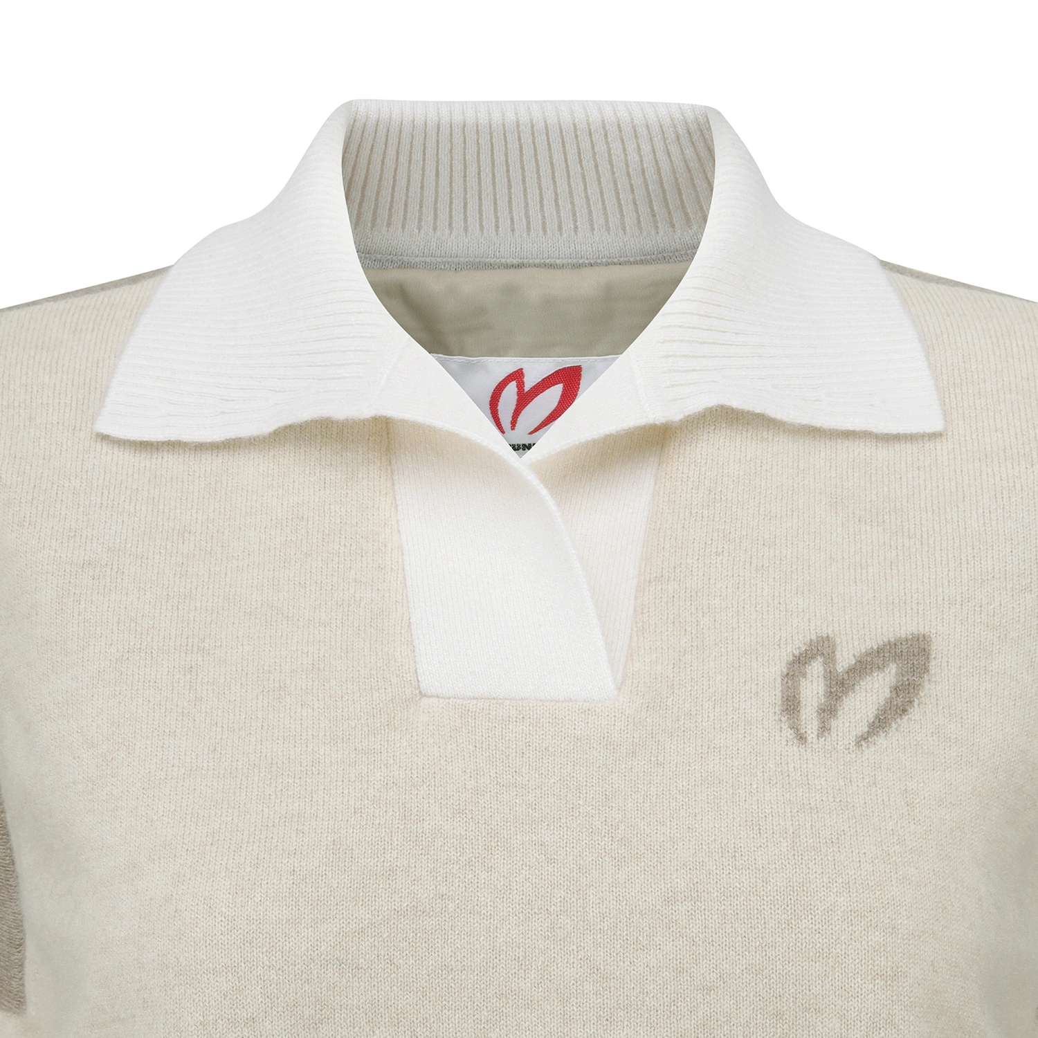 Áo vest golf nữ cổ bẻ không tay màu be — ảnh 4