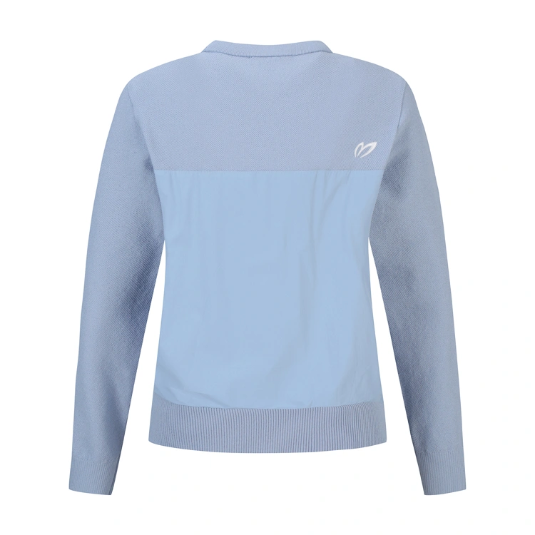 Áo knit golf nữ dáng ôm màu xanh dương — ảnh 2