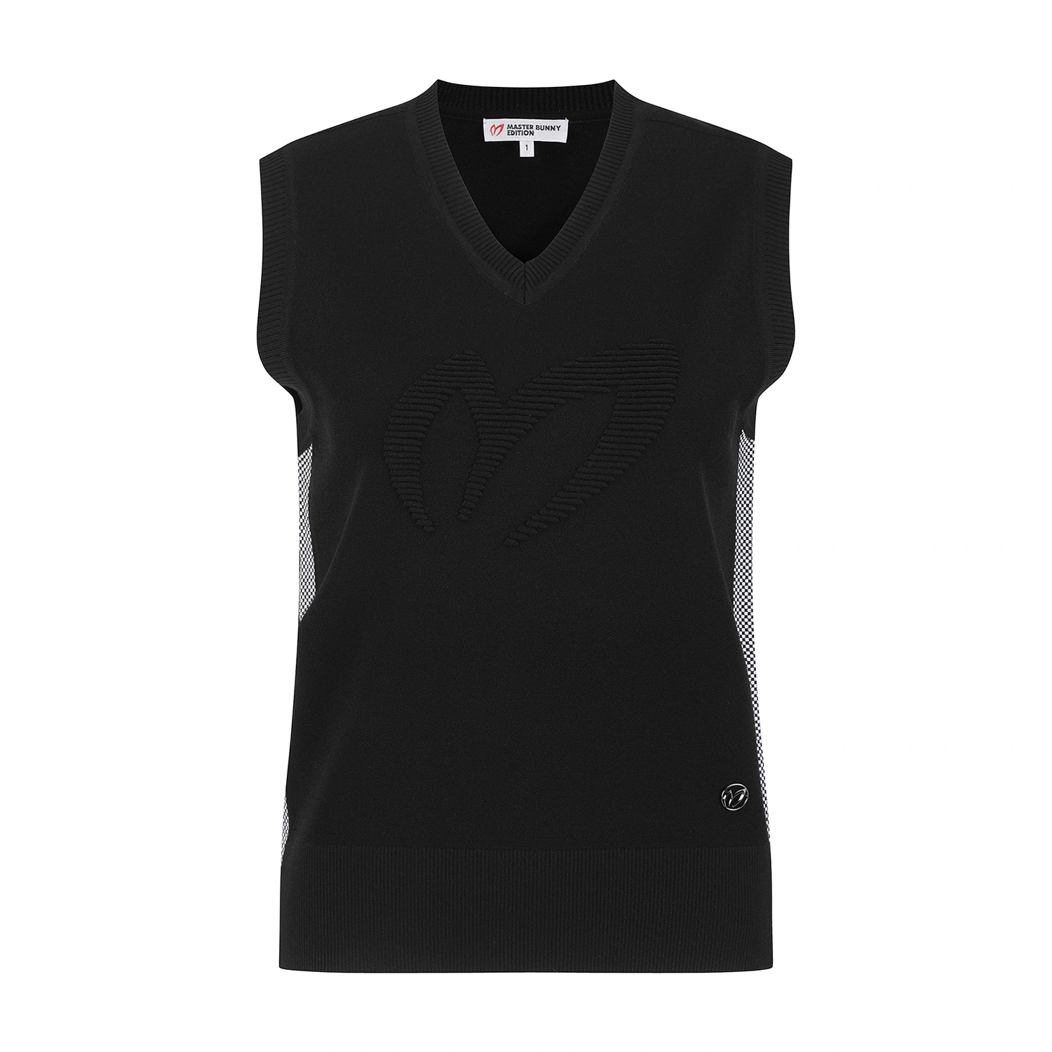 Áo vest golf nữ Master Bunny Edition màu đen cổ tim không tay