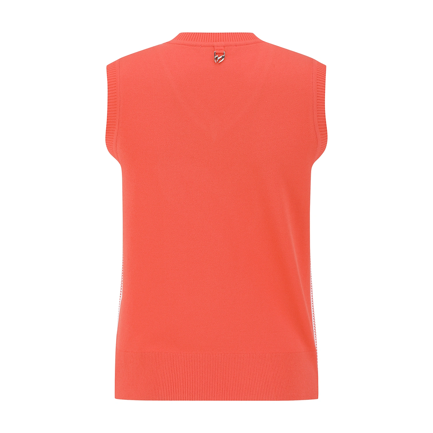 Áo vest golf nữ cổ tim màu cam san hô — ảnh 2