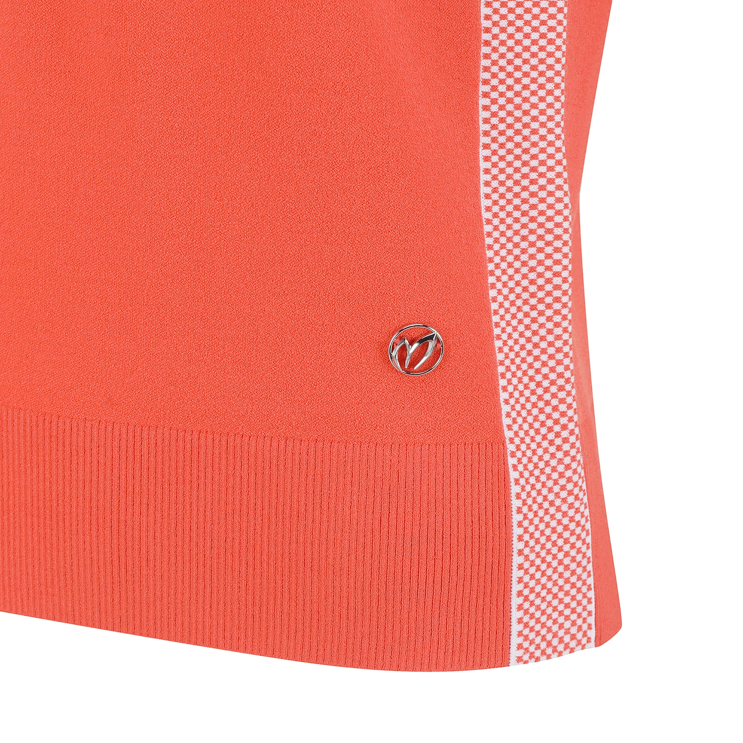 Áo vest golf nữ cổ tim màu cam san hô — ảnh 4