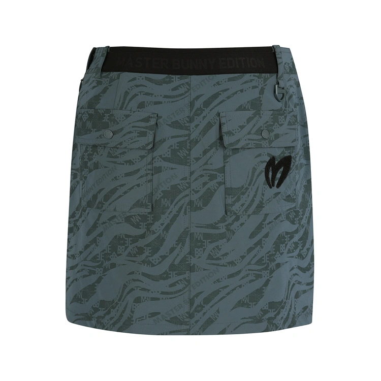 Váy golf nữ dáng chữ A màu kaki họa tiết chìm — ảnh 3