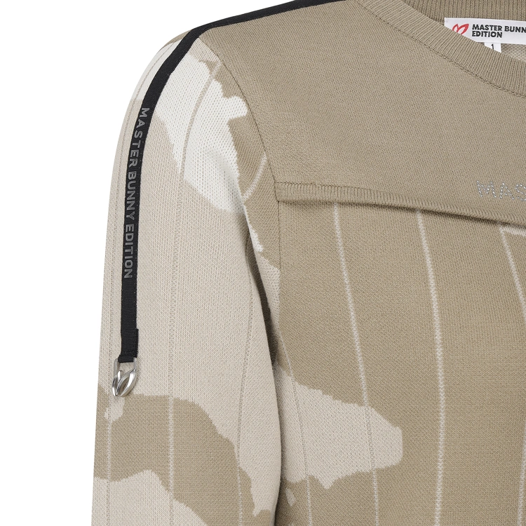 Áo knit golf nữ họa tiết camo màu be — ảnh 6