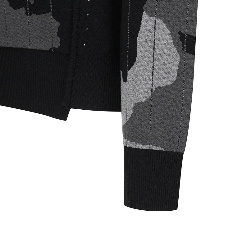 Áo knit golf nữ họa tiết camo phối đen — ảnh 5