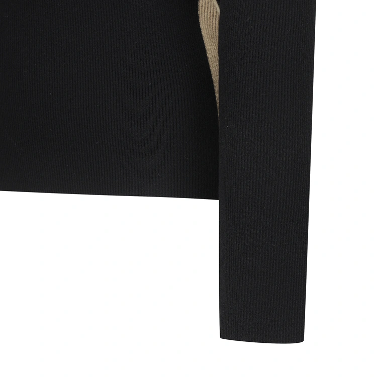 Áo knit golf nữ tay dài logo Master Bunny màu đen — ảnh 4