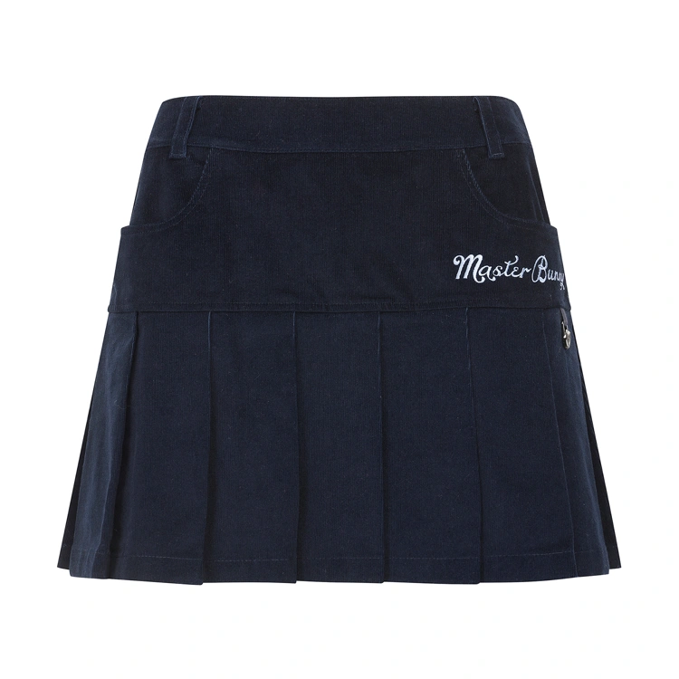 Váy golf nữ xếp ly phối túi màu xanh navy — Master Bunny Edition | Seoul Golf Fashion
