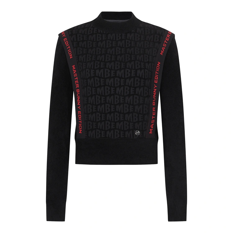 Áo knit golf nữ — Master Bunny Edition (Đen) — Master Bunny Edition | Seoul Golf Fashion