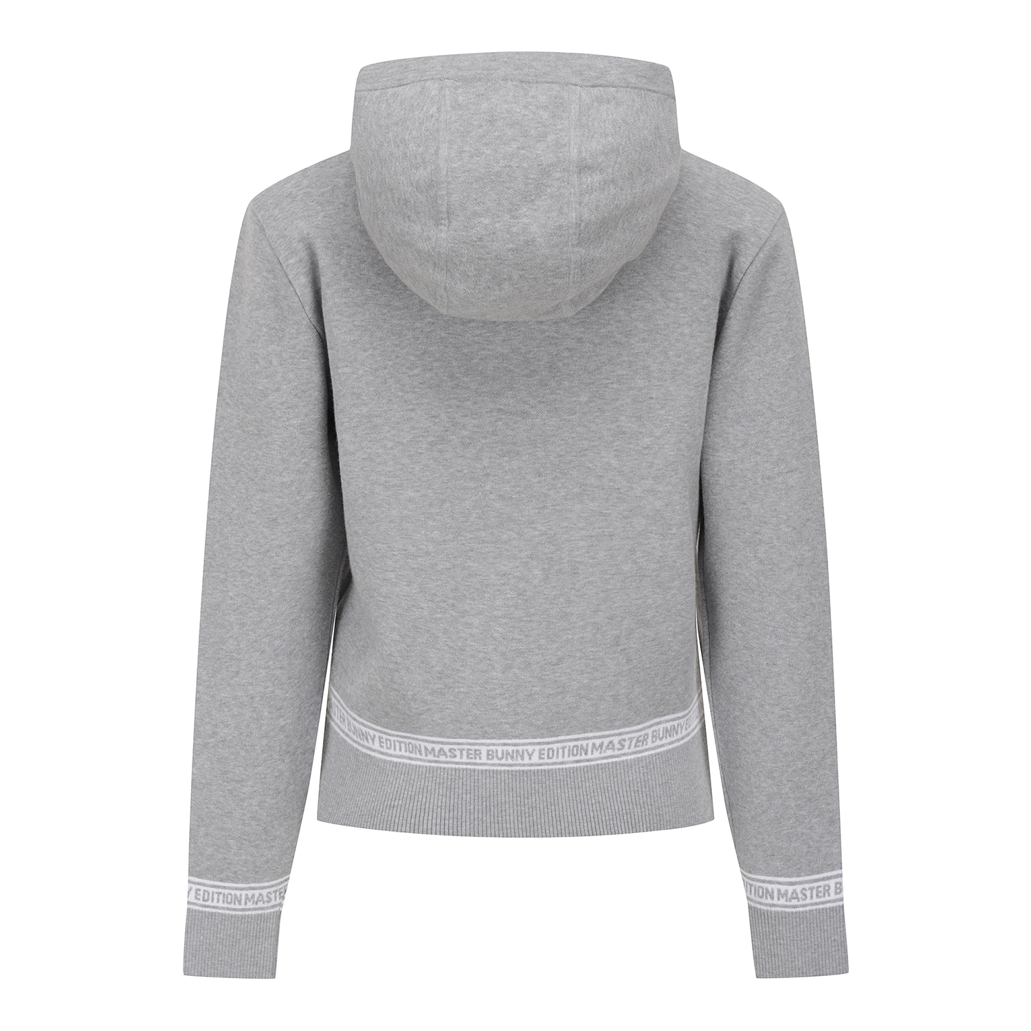 Áo hoodie knit golf nữ màu xám logo trắng — ảnh 2