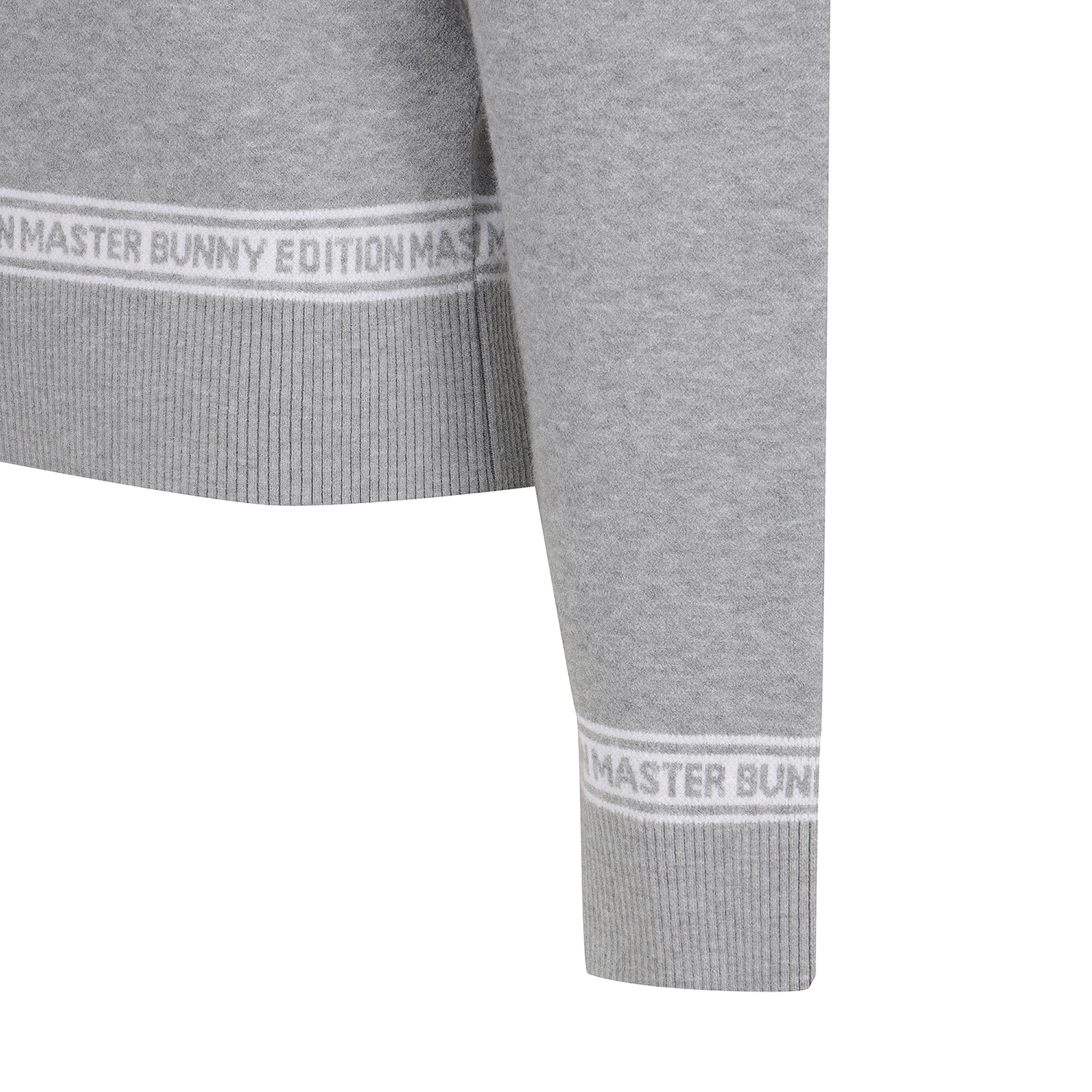 Áo hoodie knit golf nữ màu xám logo trắng — ảnh 4