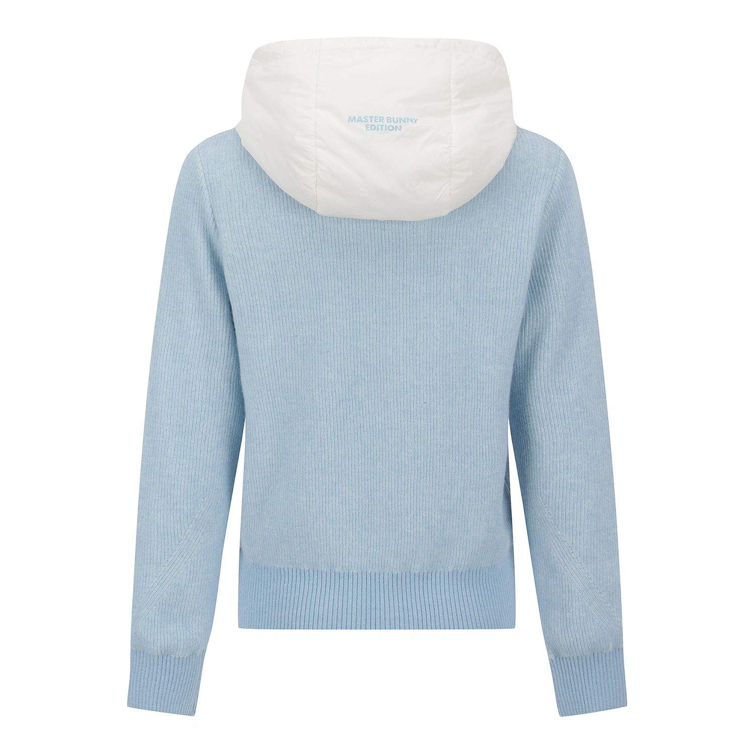 Áo knit golf nữ phối mũ trắng màu xanh dương — ảnh 2