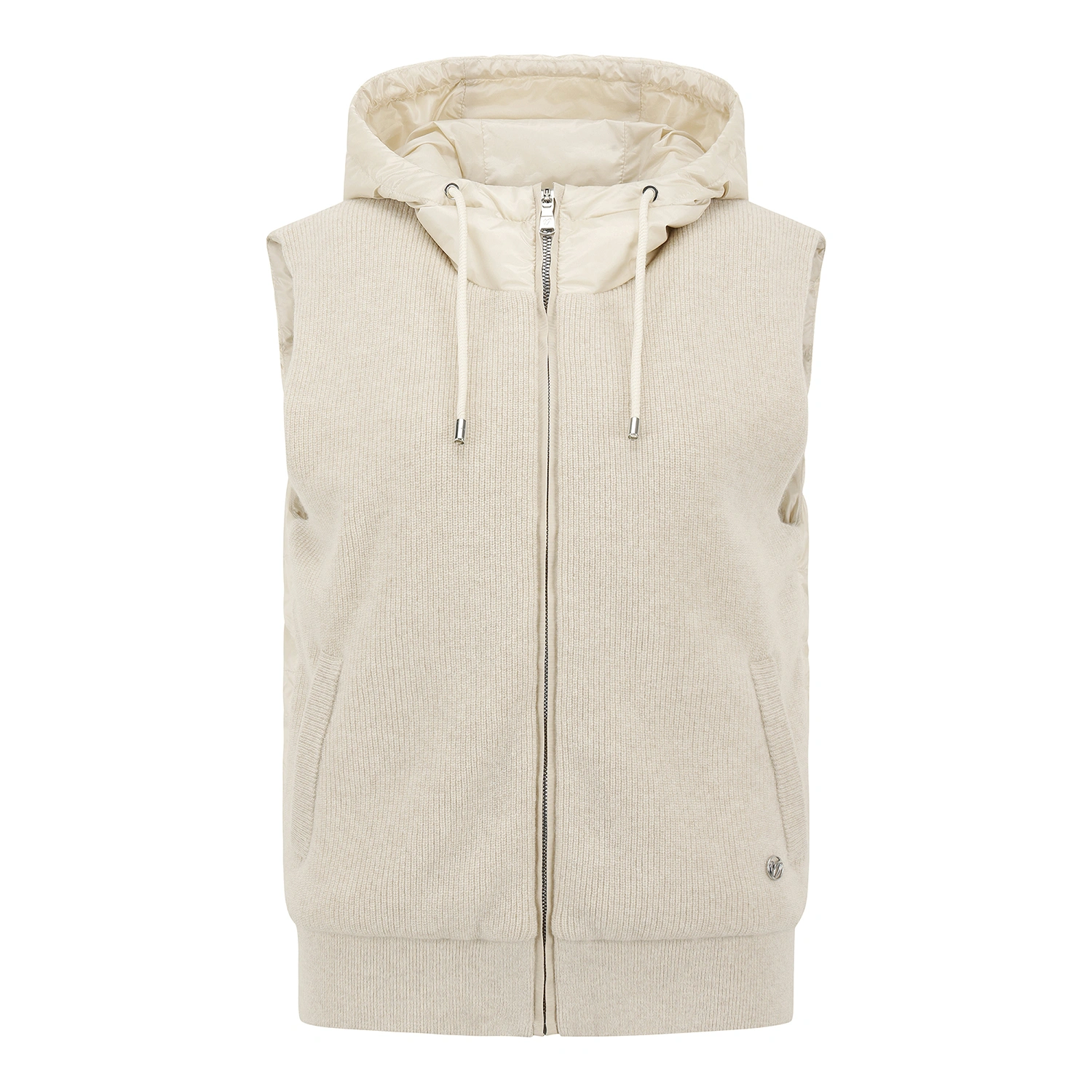 Áo vest golf nữ màu be cổ bẻ chất liệu mềm — ảnh 2
