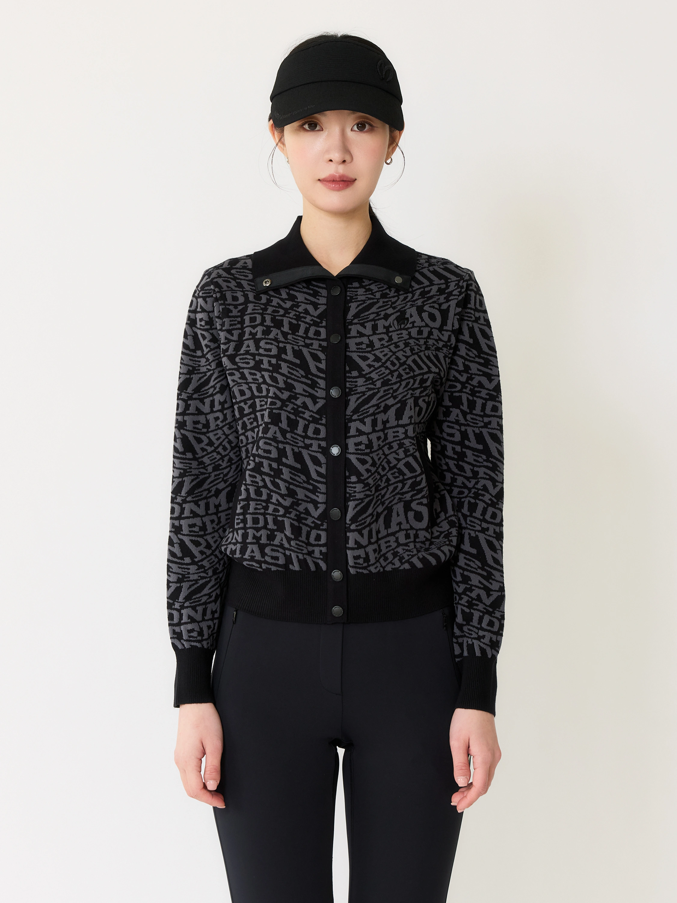 Áo knit golf nữ — Master Bunny Edition (Đen) — Master Bunny Edition | Seoul Golf Fashion