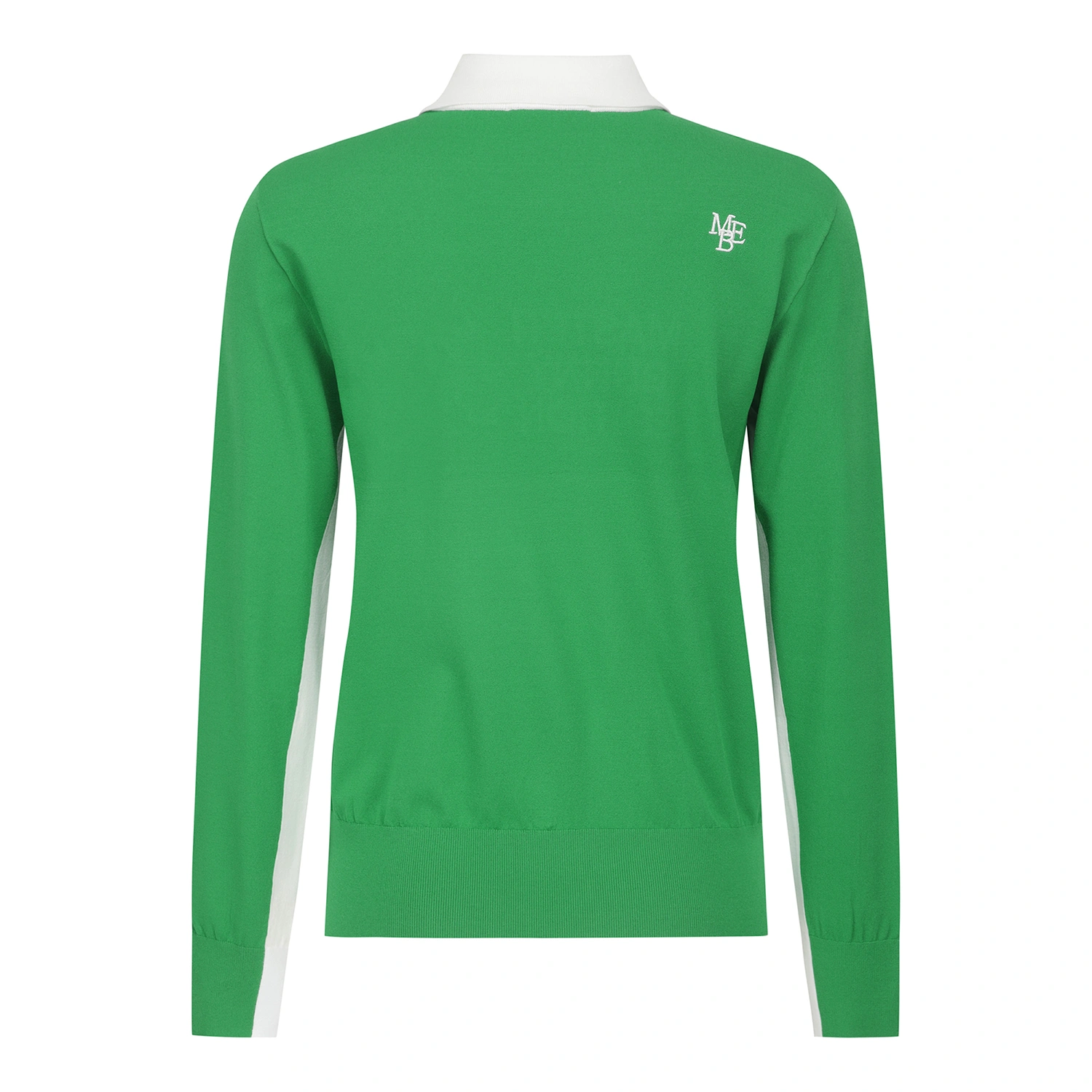 Áo knit golf nữ cổ bẻ phối logo thỏ màu xanh lá — ảnh 2