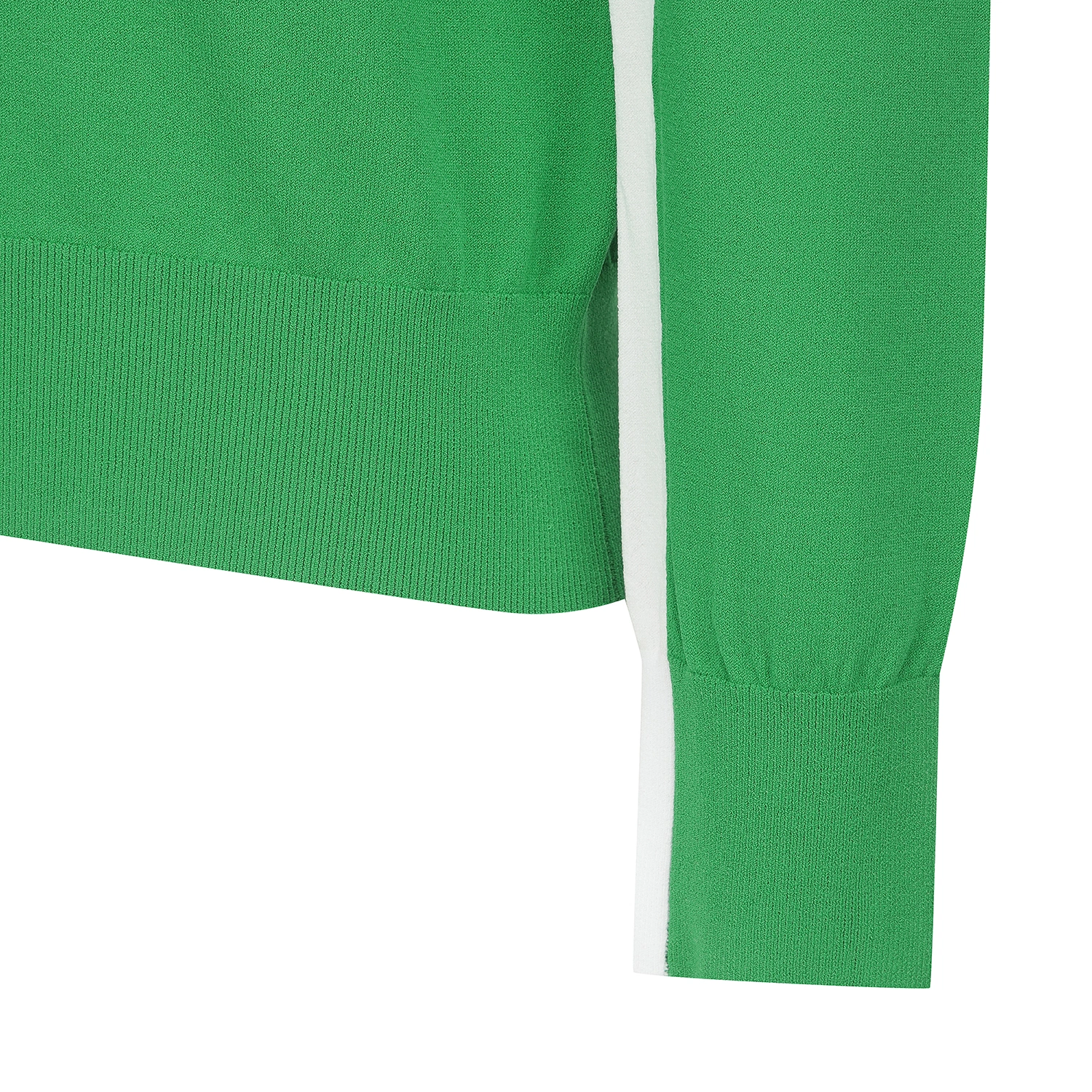 Áo knit golf nữ cổ bẻ phối logo thỏ màu xanh lá — ảnh 4