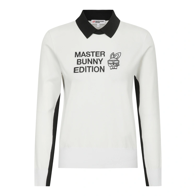 Áo knit golf nữ — Master Bunny Edition (Trắng) — Master Bunny Edition | Seoul Golf Fashion