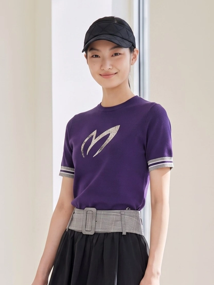 Áo knit golf nữ — Master Bunny Edition (Tím) — Master Bunny Edition | Seoul Golf Fashion