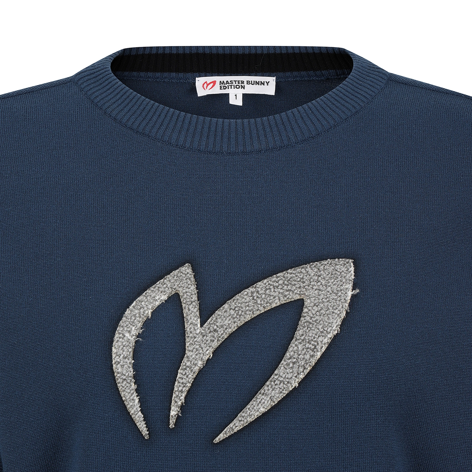 Áo knit golf nữ cổ tròn màu xanh dương đậm — ảnh 3