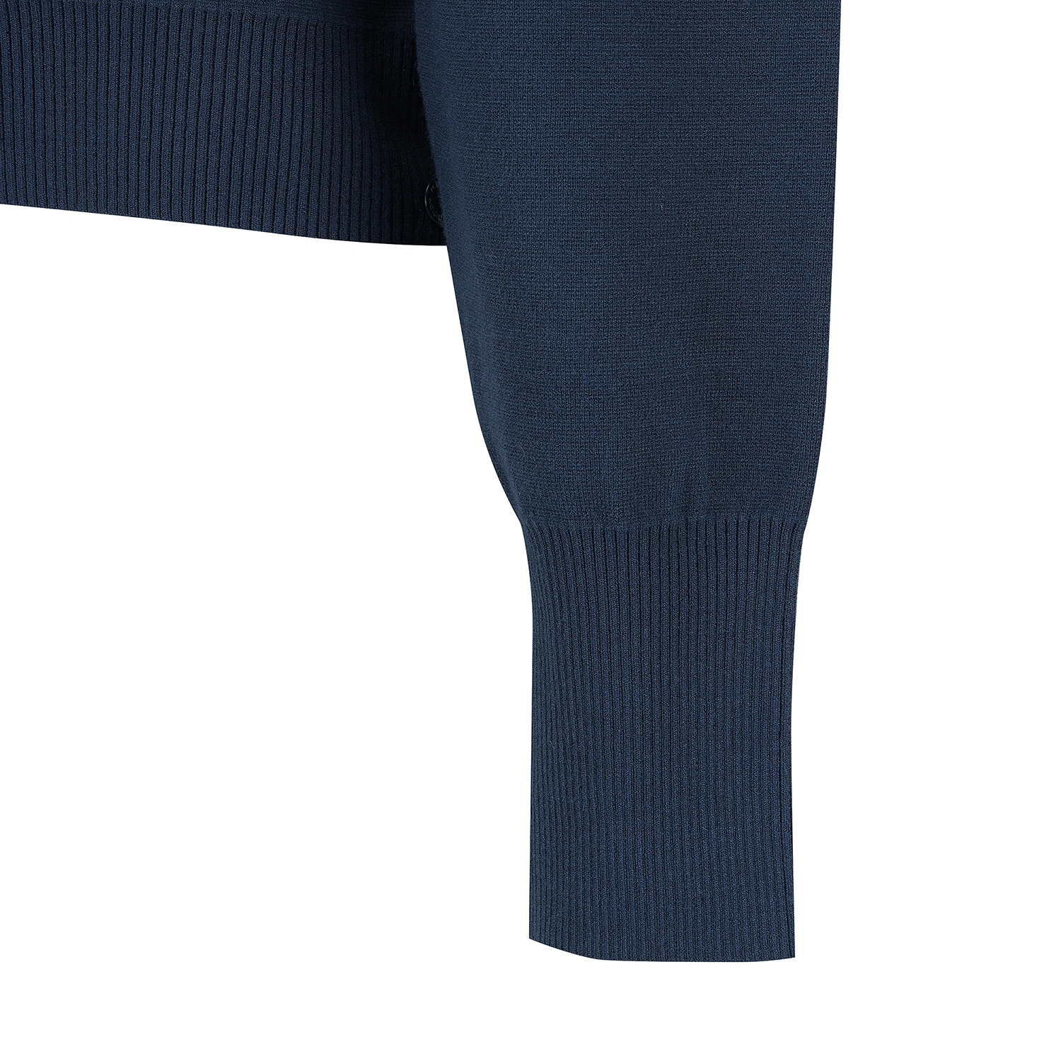 Áo knit golf nữ cổ tròn màu xanh dương đậm — ảnh 4