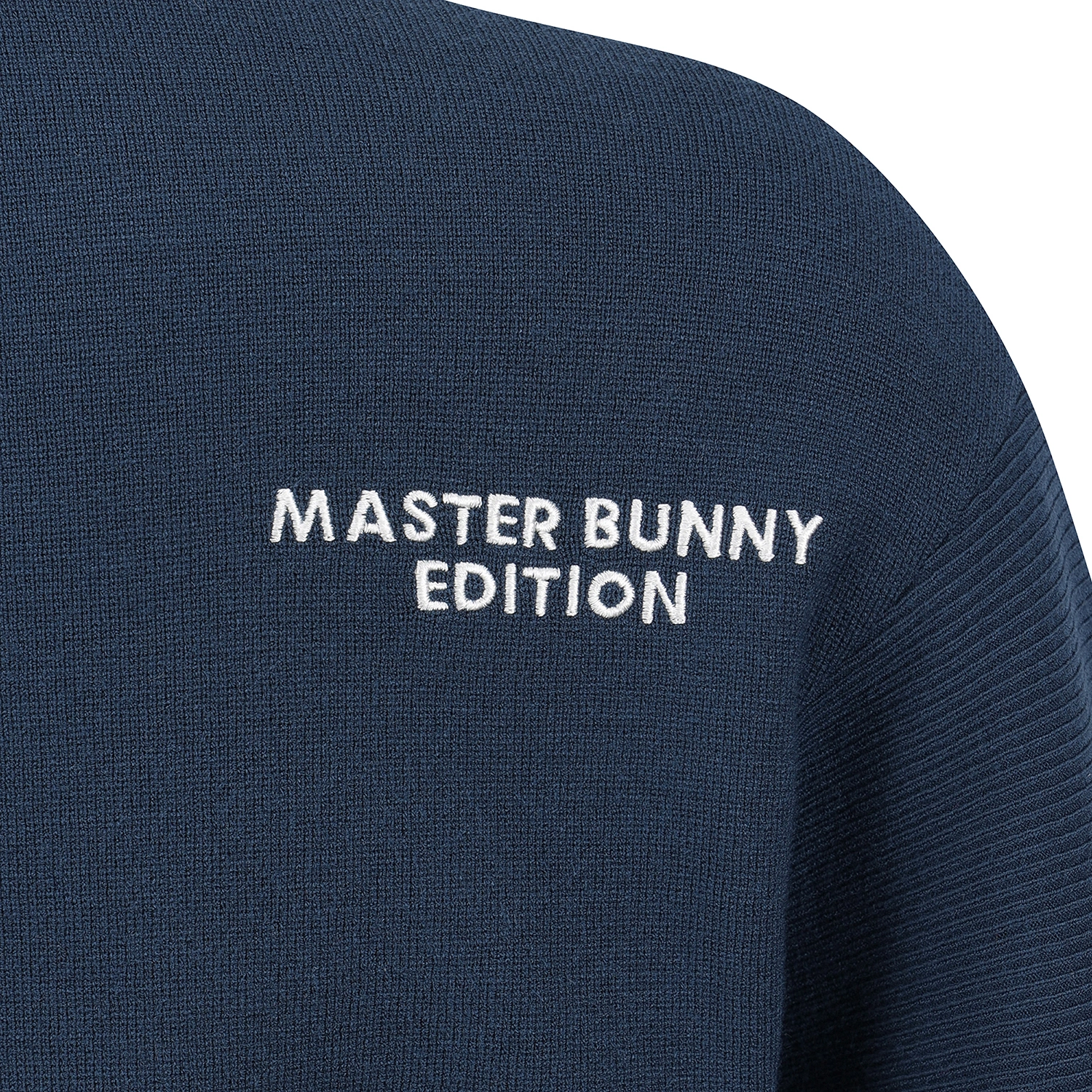 Áo knit golf nữ cổ tròn màu xanh dương đậm — ảnh 6