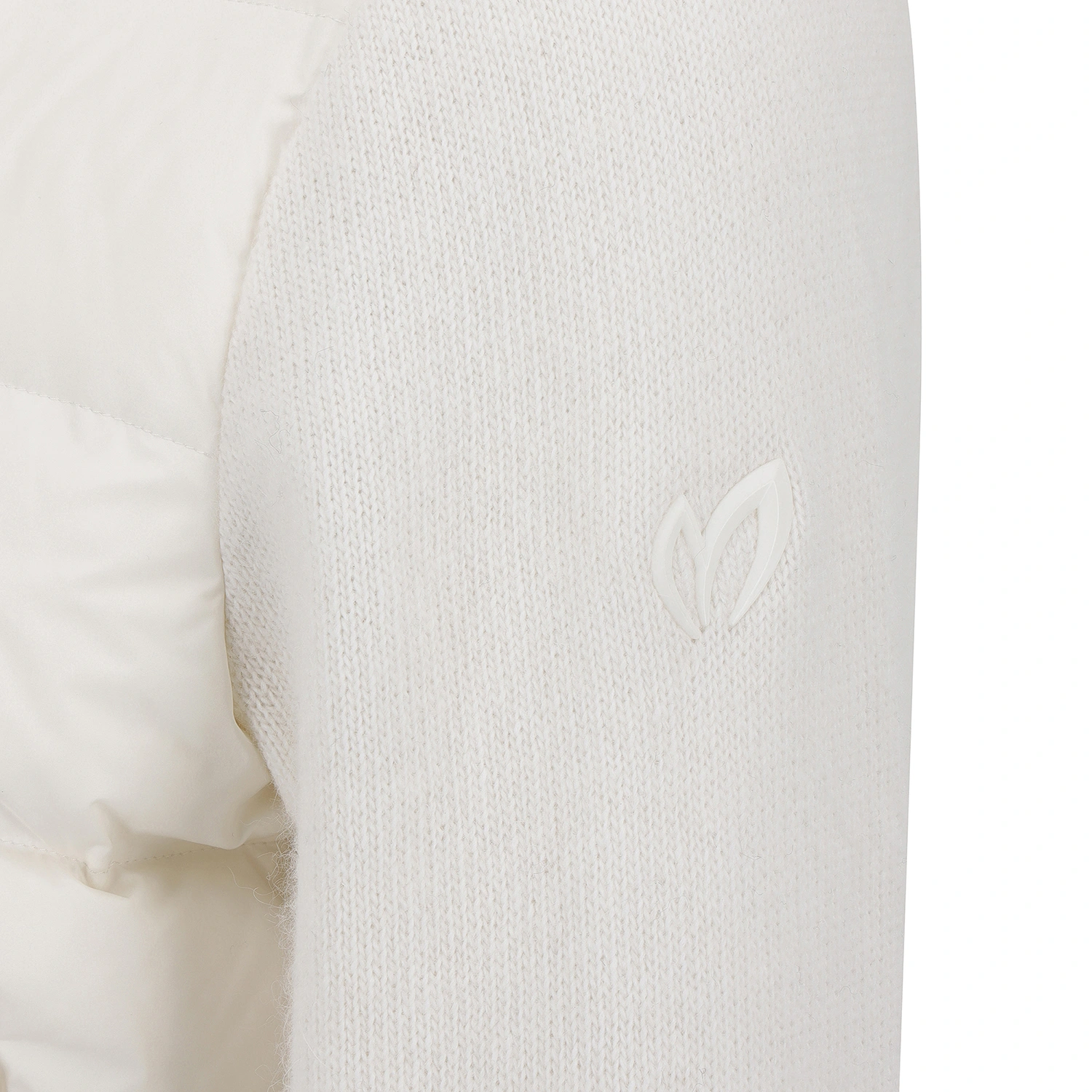 Áo knit golf nữ phối thân bông màu trắng — ảnh 5