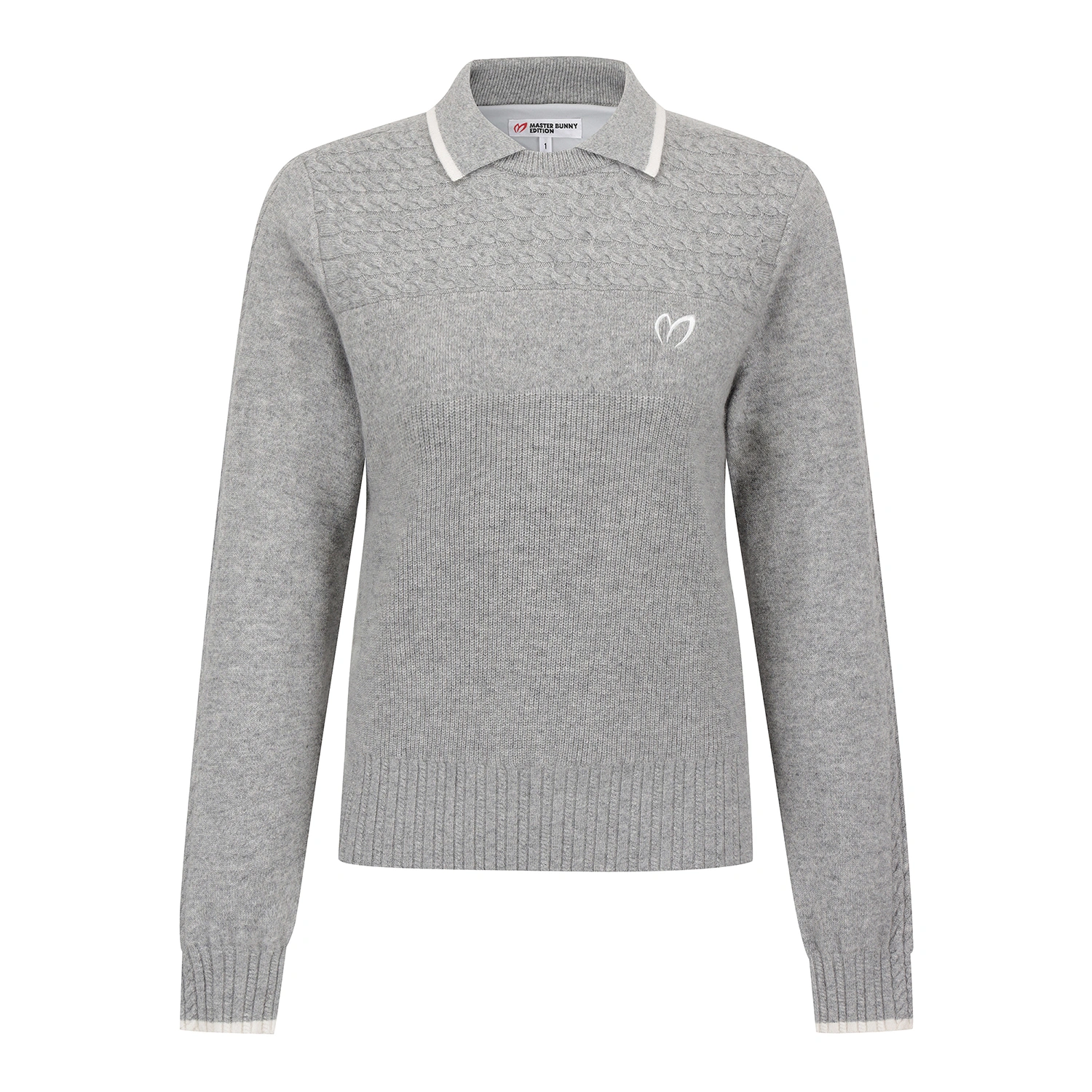 Áo knit golf nữ — Master Bunny Edition (Xám) — Master Bunny Edition | Seoul Golf Fashion