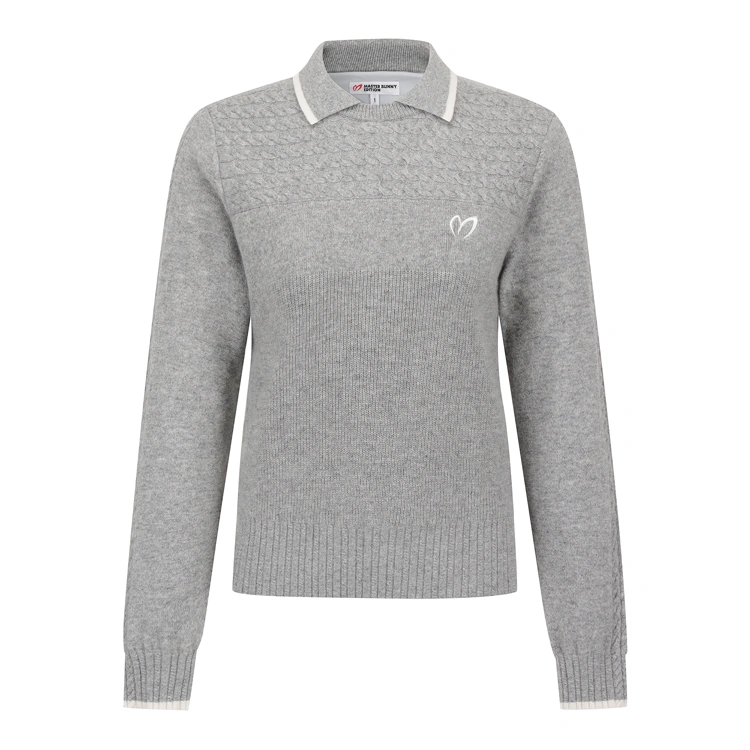 Áo knit golf nữ — Master Bunny Edition (Xám) — Master Bunny Edition | Seoul Golf Fashion