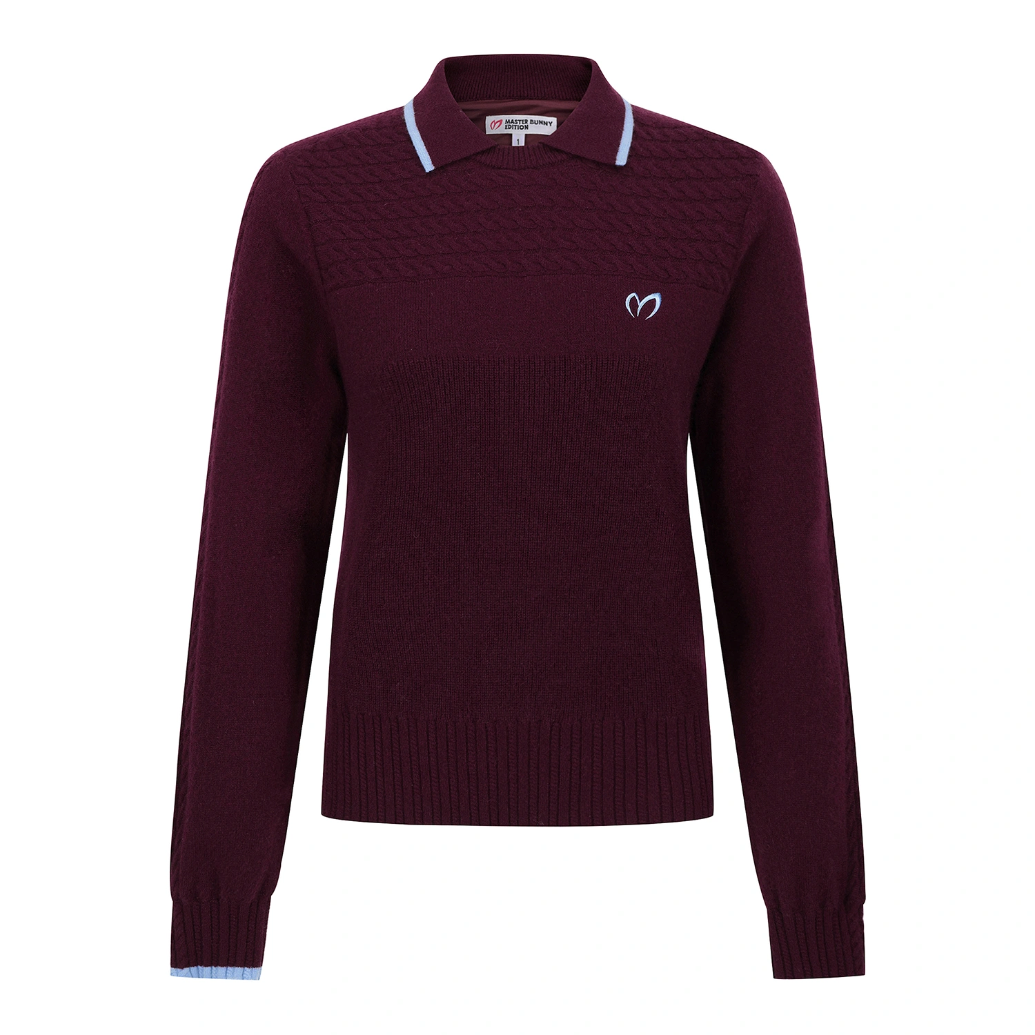 Áo knit golf nữ — Master Bunny Edition (Đỏ rượu vang) — Master Bunny Edition | Seoul Golf Fashion