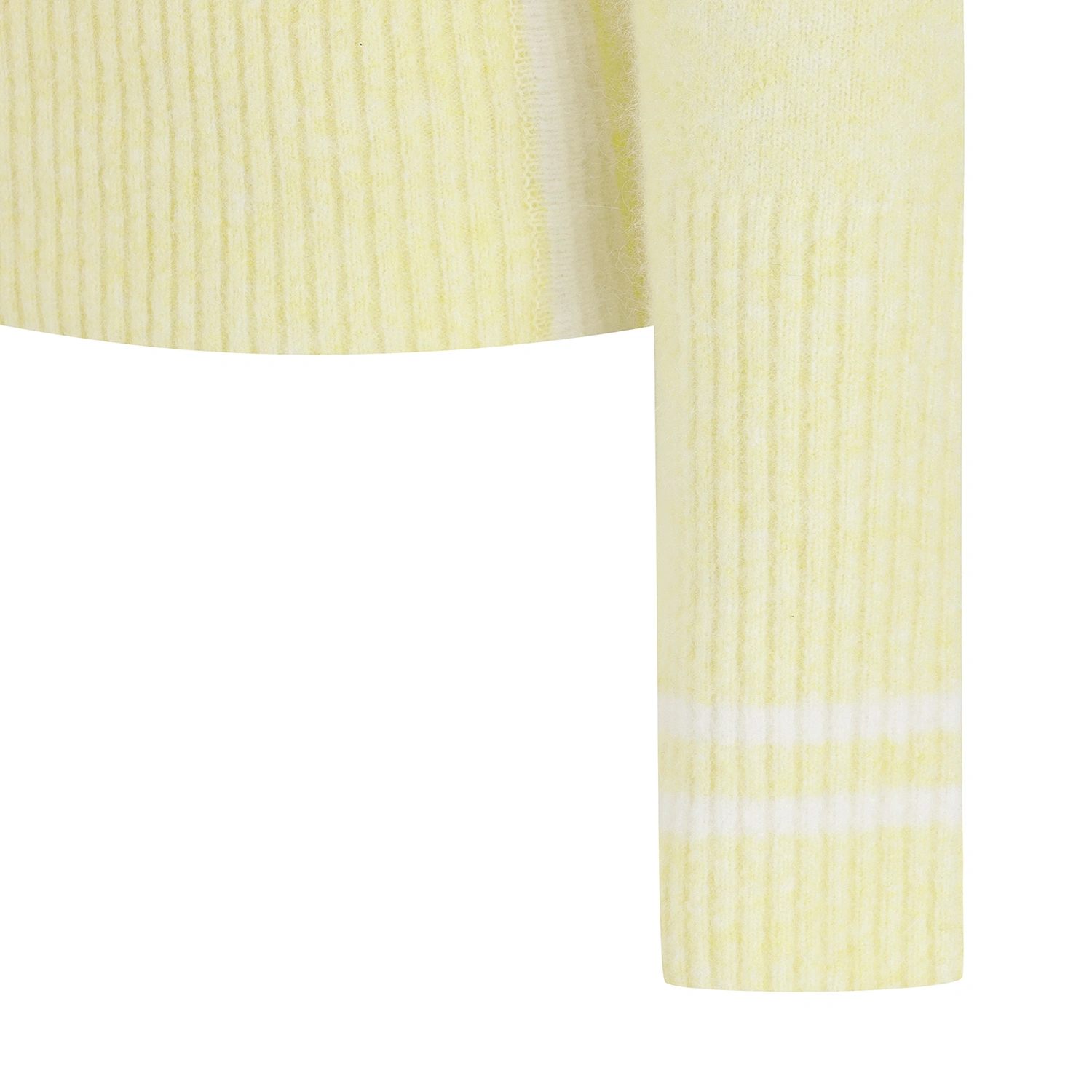 Áo knit golf nữ cổ cao tay dài màu vàng — ảnh 4