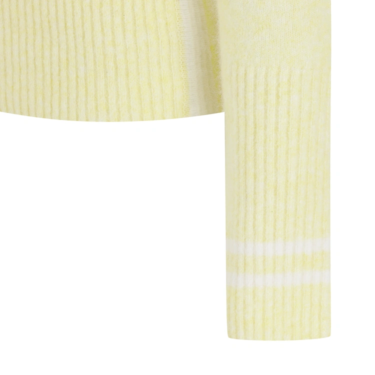 Áo knit golf nữ cổ cao tay dài màu vàng — ảnh 4