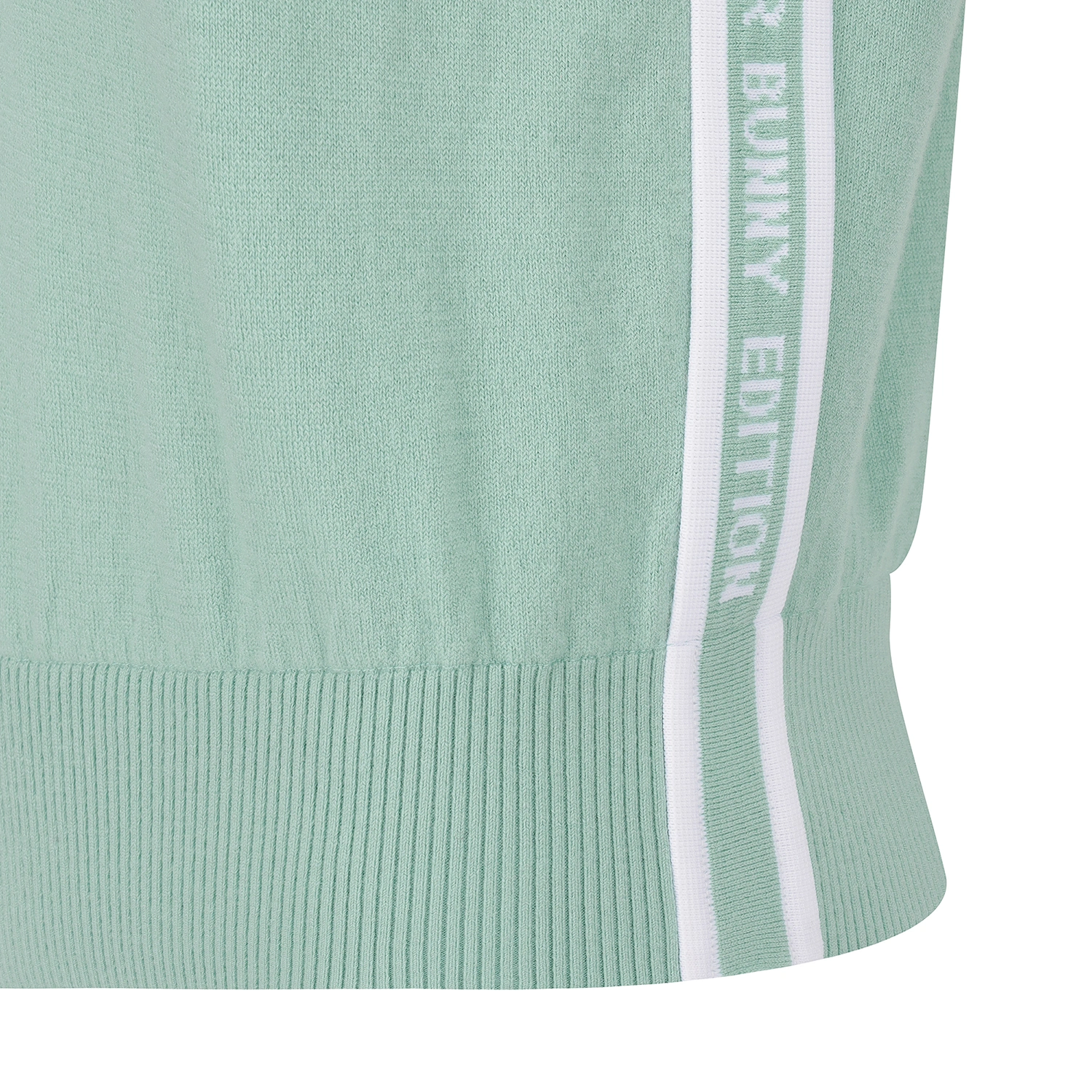 Áo knit golf nữ cổ lọ tay dài phối tay ngắn màu xanh mint — ảnh 5