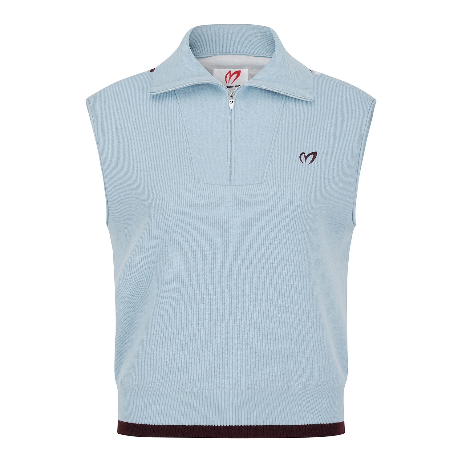 Áo vest golf nữ cổ bẻ không tay màu xanh dương — Master Bunny Edition | Seoul Golf Fashion