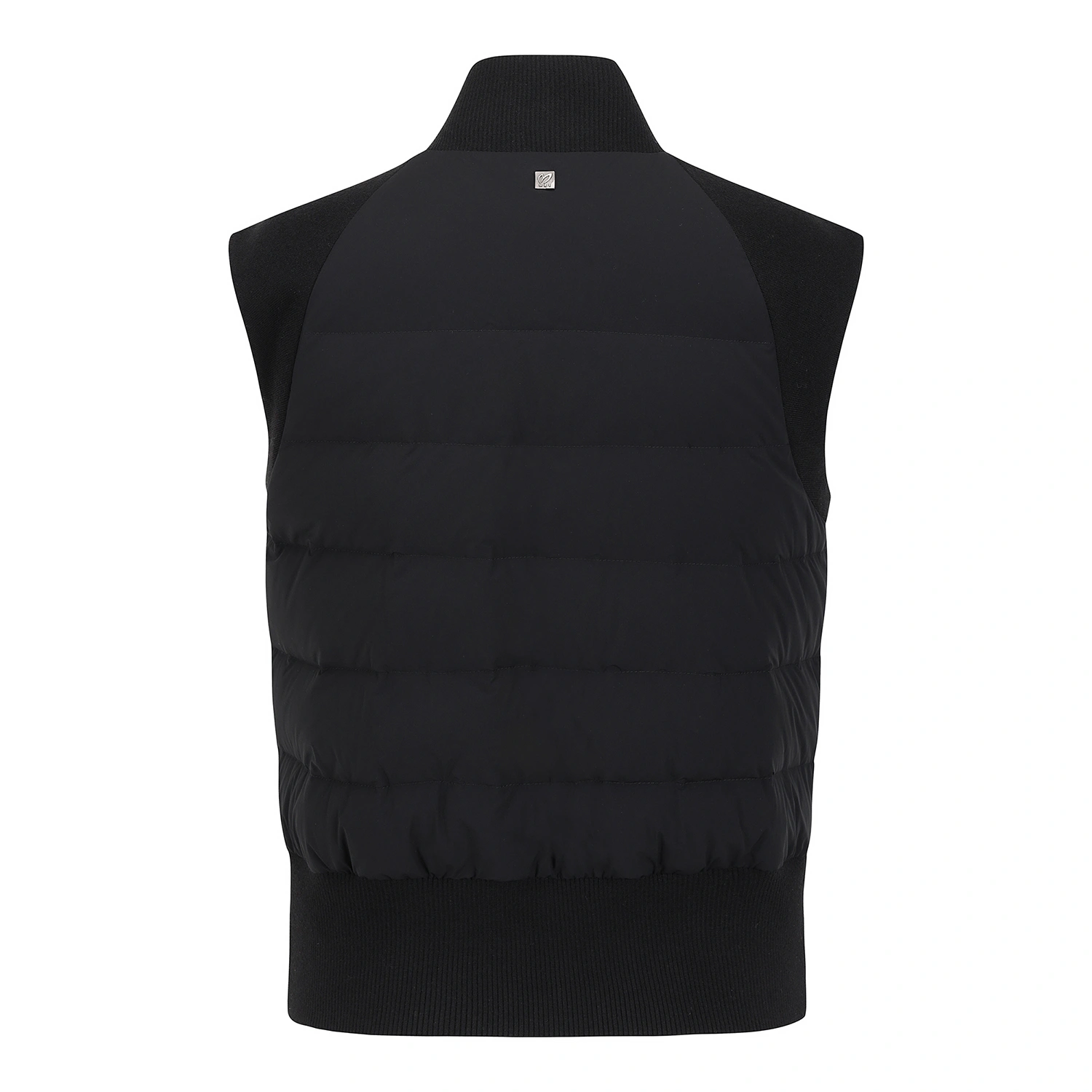 Áo vest golf nữ cổ cao khóa chéo màu đen — ảnh 2