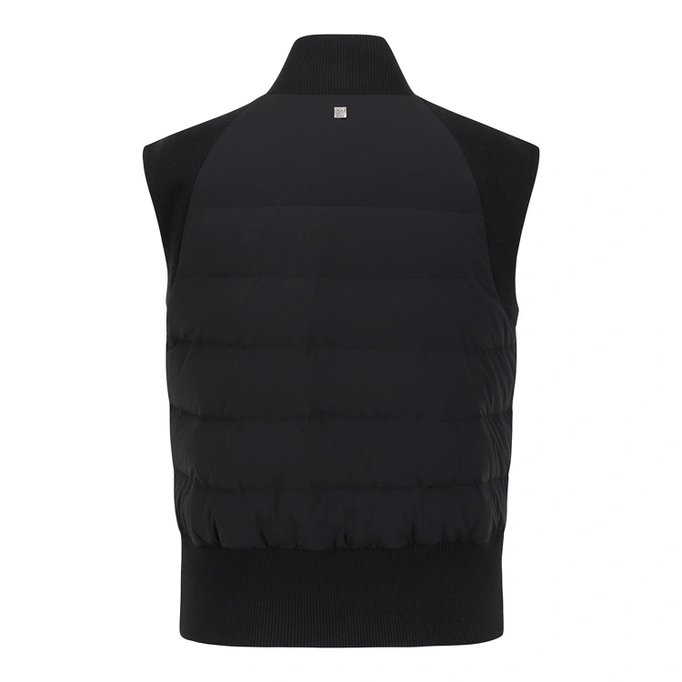 Áo vest golf nữ cổ cao khóa chéo màu đen — ảnh 2